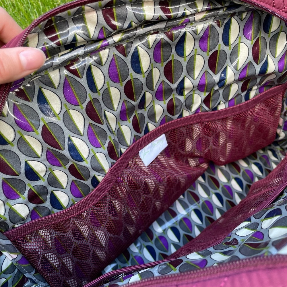 Vera Bradley Maroon Stroll Around Baby Bag - Picture 9 of 10